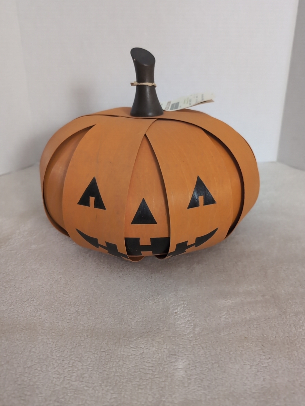2014 LONGABERGER LARGE SPLINT WEAVE ORANGE JACK-O'-LANTERN PUMPKIN ~ RARE